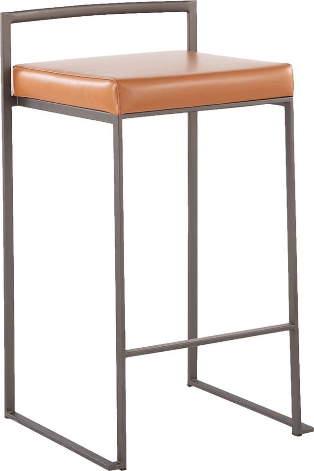 Birdlake I Camel Counter Height Stool, Set of 2 - Thumbnail - Image 2