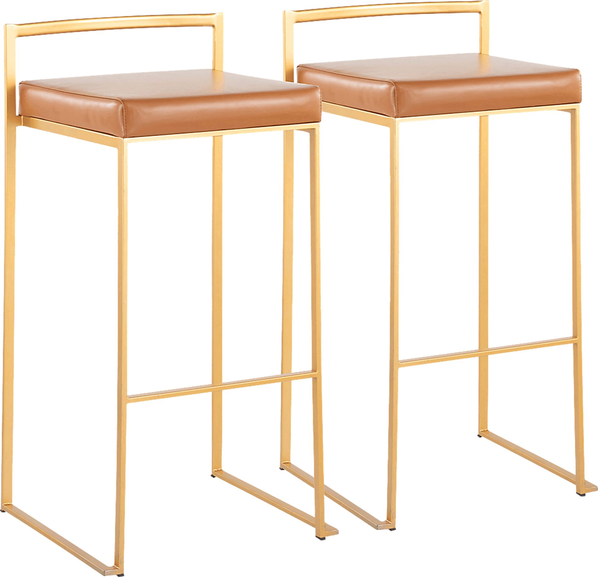 Birdlake II Camel Barstool, Set of 2 - Image 1