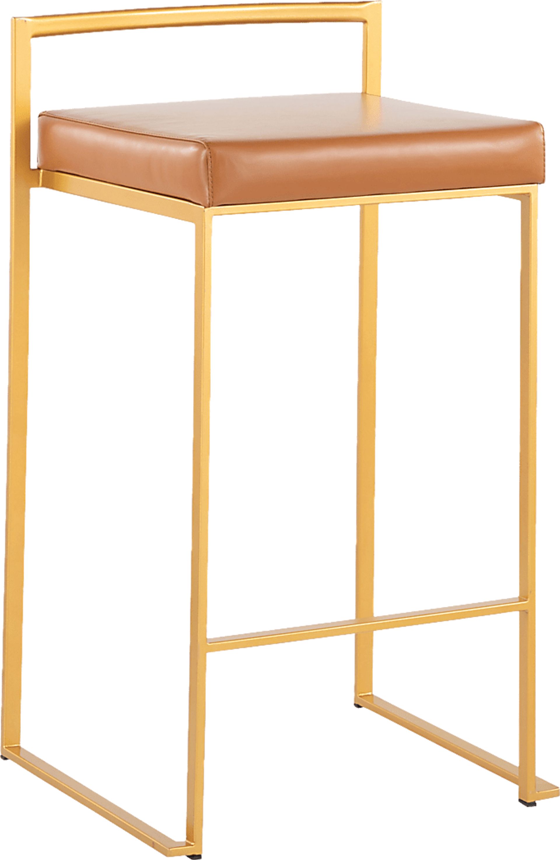 Birdlake II Camel Counter Height Stool, Set of 2 - Image 2