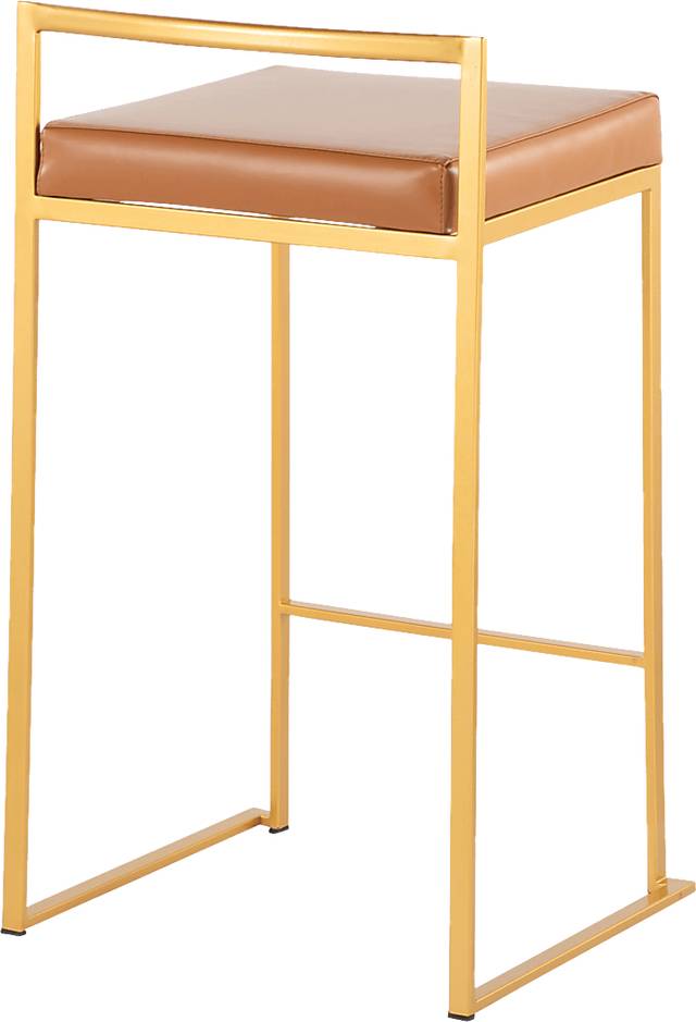 Birdlake II Camel Counter Height Stool, Set of 2 - Thumbnail - Image 4