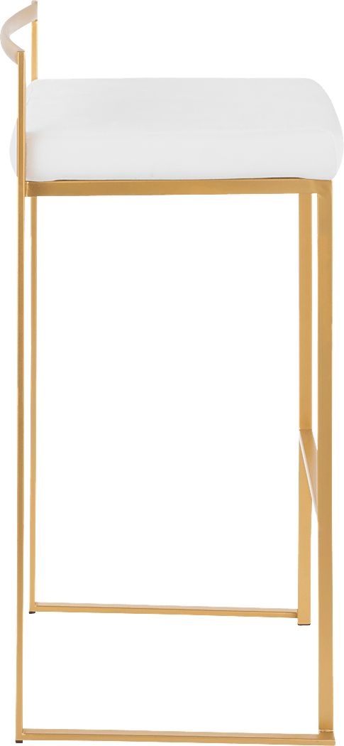 Birdlake II White Barstool, Set of 3 - Thumbnail 4