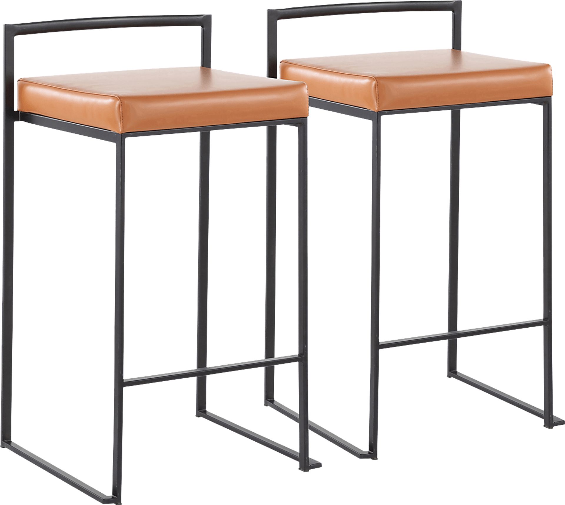 Birdlake III Camel Counter Height Stool, Set of 2 - Image 1