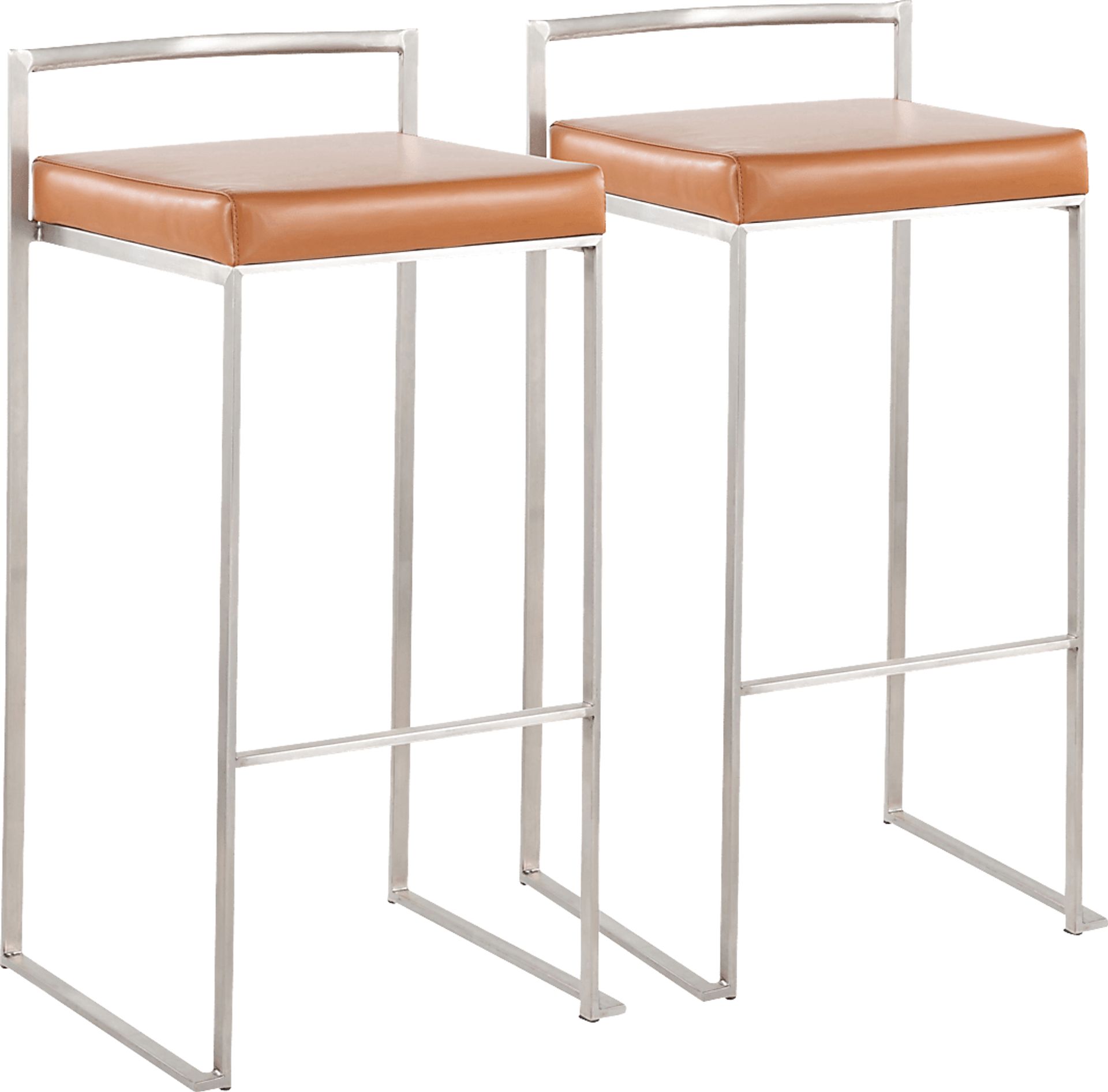 Birdlake IV Camel Barstool, Set of 2 - Image 1