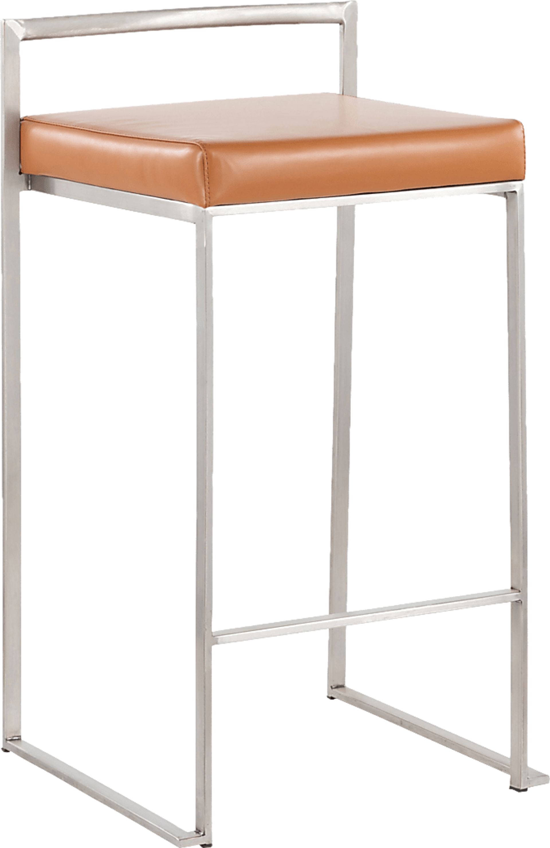Birdlake IV Camel Counter Height Stool, Set of 2 - Image 2