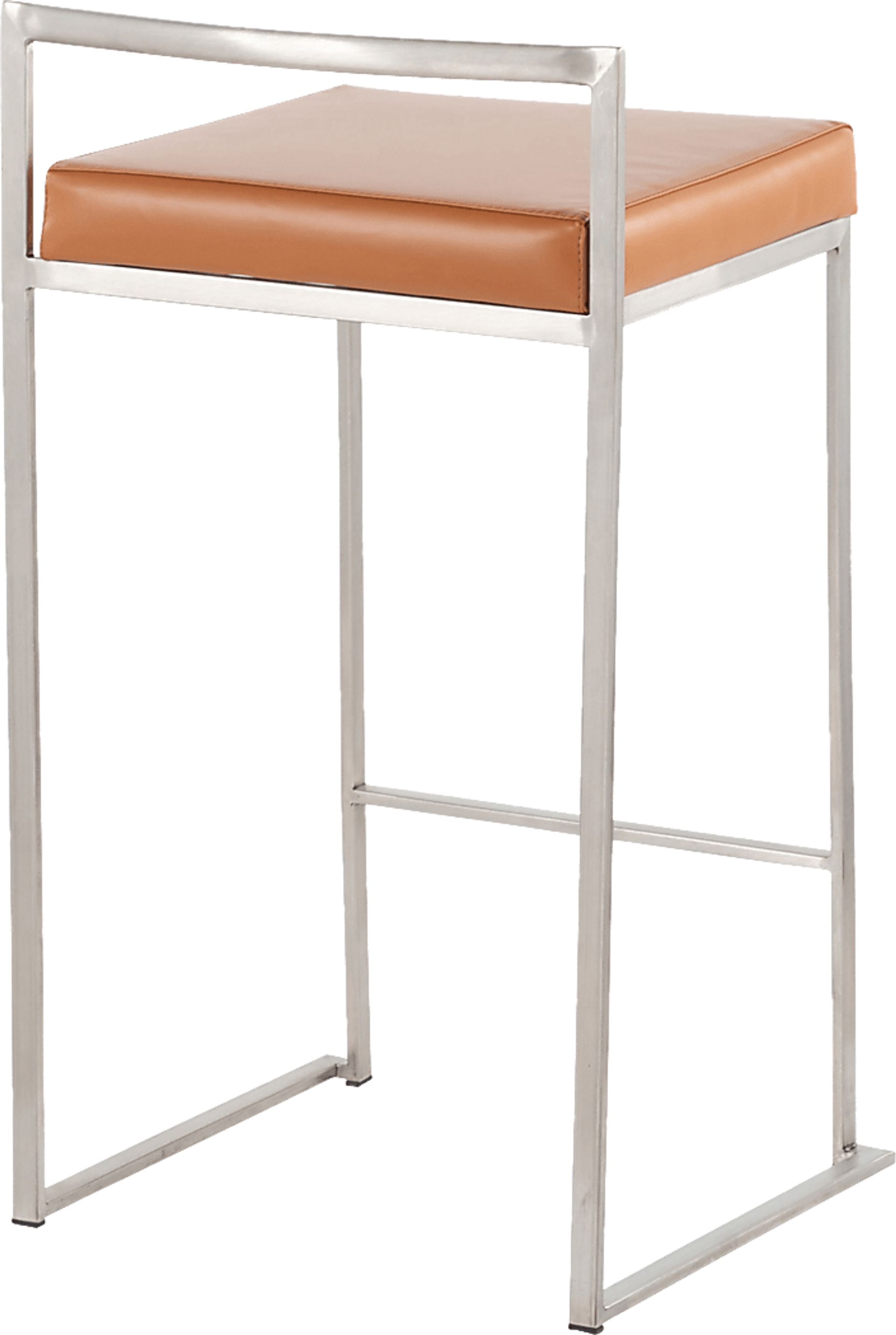 Birdlake IV Camel Counter Height Stool, Set of 2 - Image 4