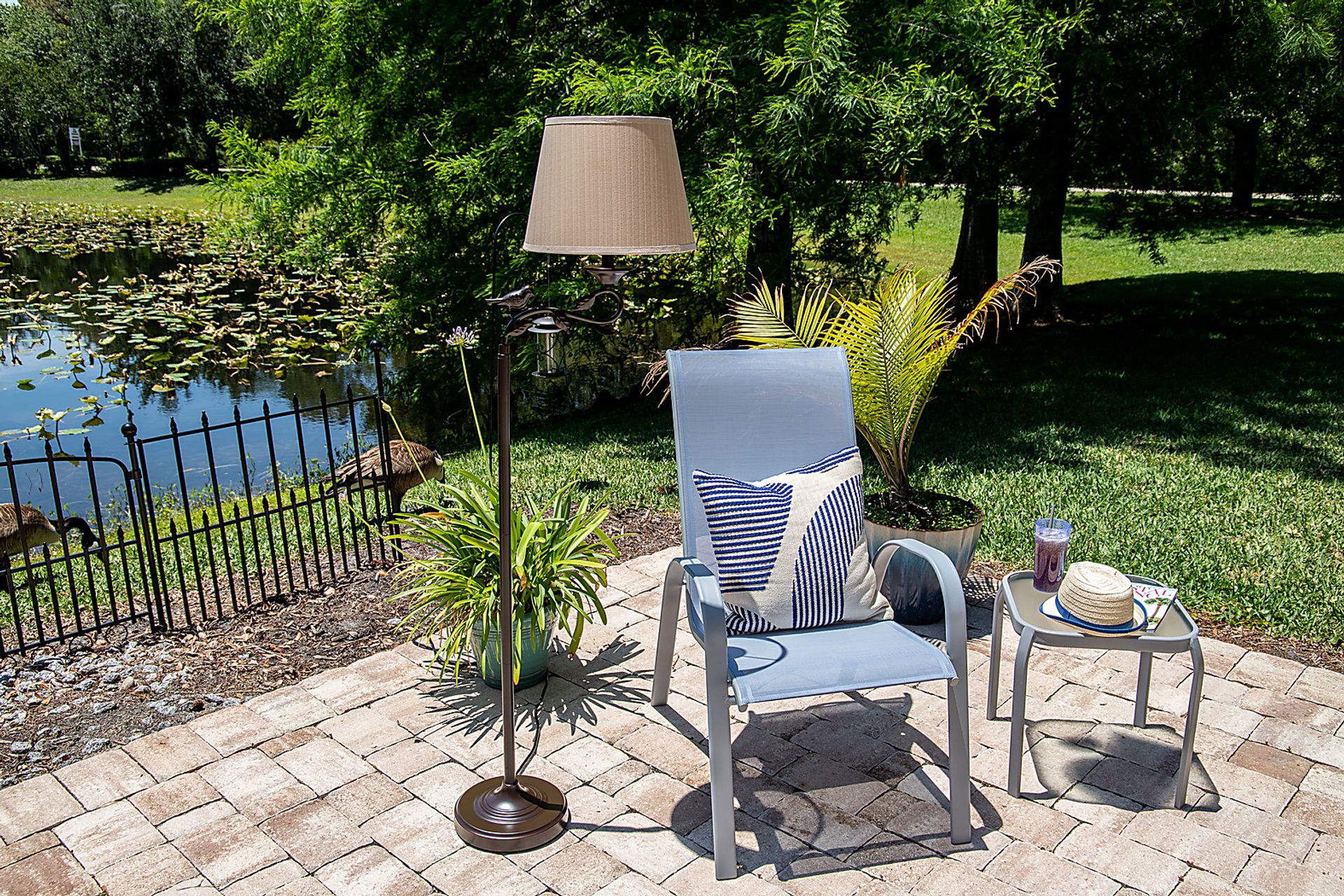 Birdy Cove Black Outdoor Floor Lamp - Image 2
