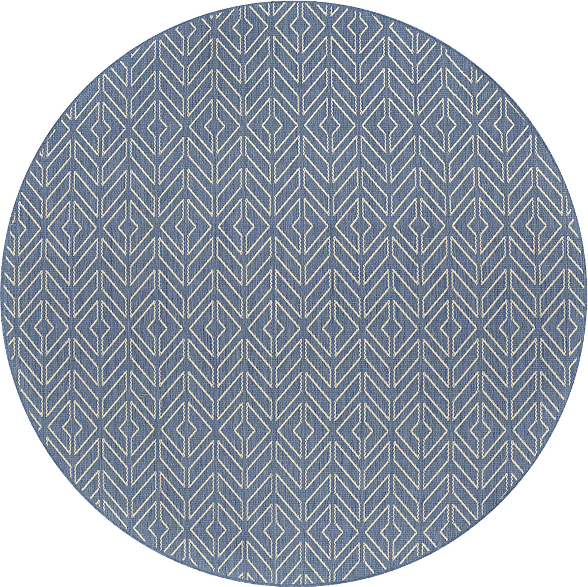 Biscay Chambray 7'6 Round Indoor/Outdoor Rug - Image 1