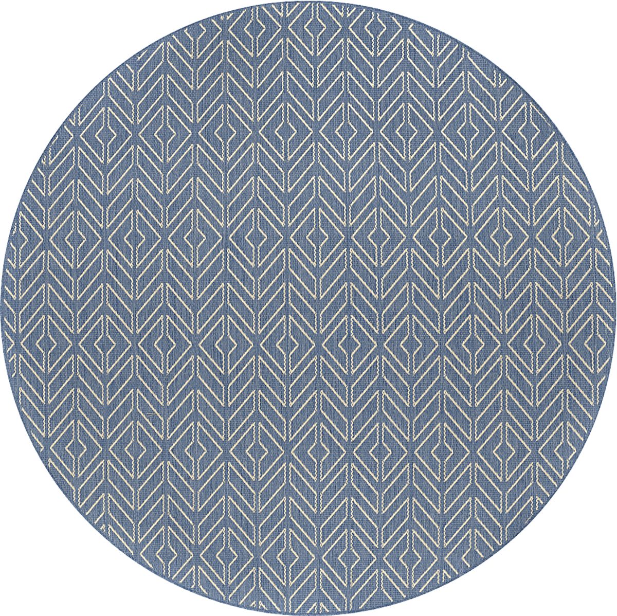 Biscay Chambray Blue Polypropylene Fabric Outdoor Rug | Rooms to Go