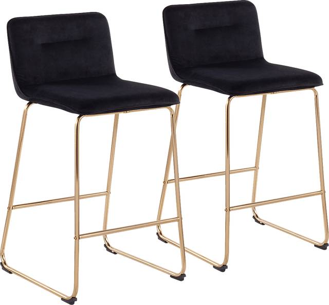 Bishopwood I Black Counter Height Stool, Set of 2 - Thumbnail - Image 1