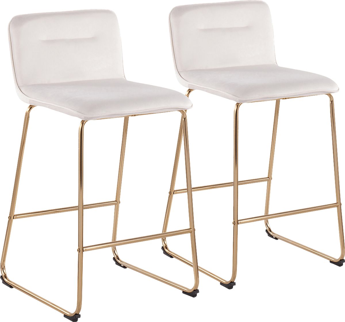 Bishopwood I Gold Colors,Metal Cream Beige Counter Height Stool, Set Of ...