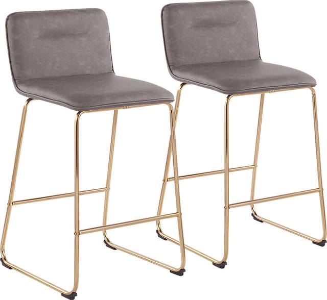 Bishopwood I Gray Counter Height Stool, Set of 2 - Thumbnail - Image 1