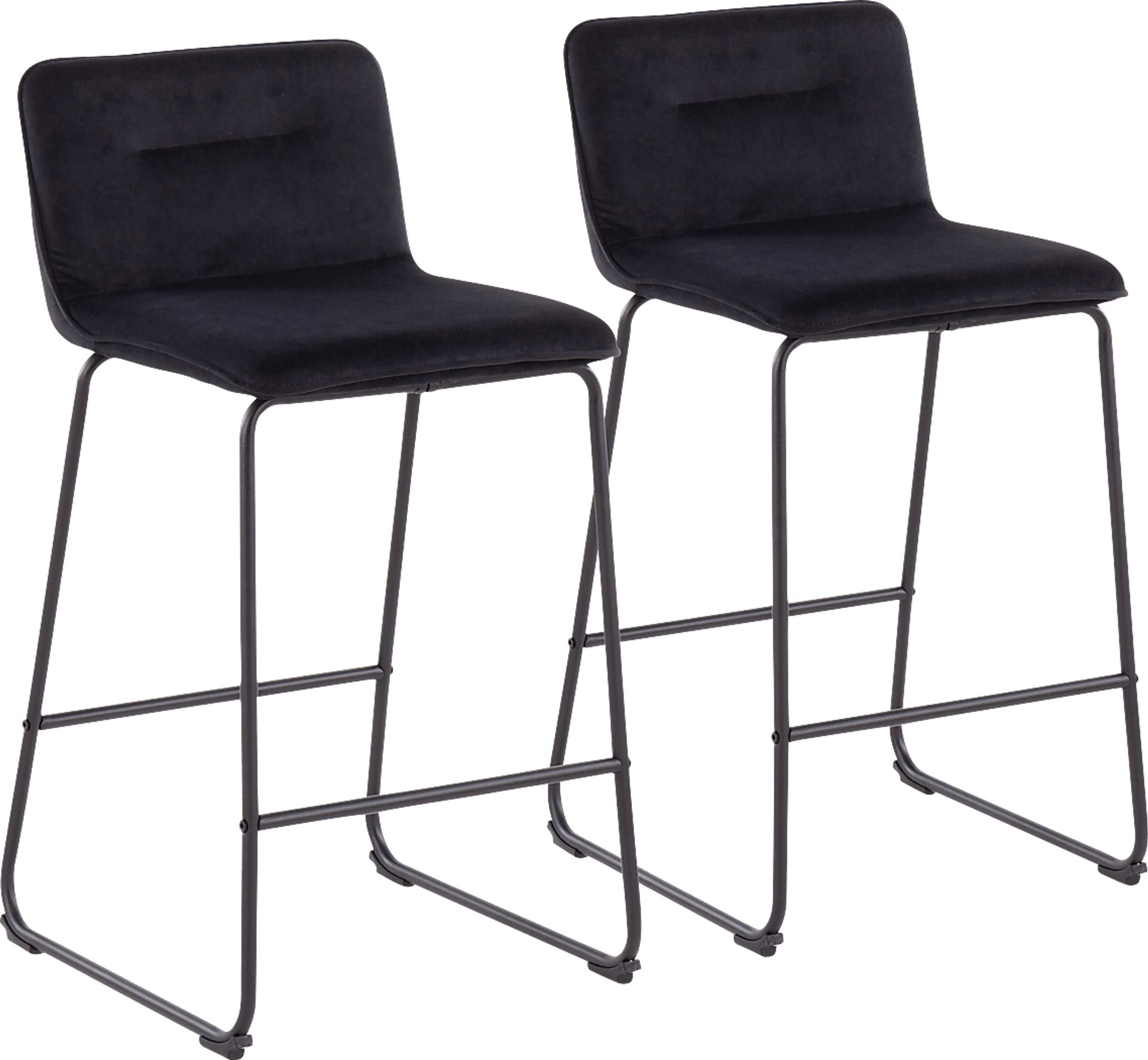 Bishopwood II Black Counter Height Stool, Set of 2 - Image 1