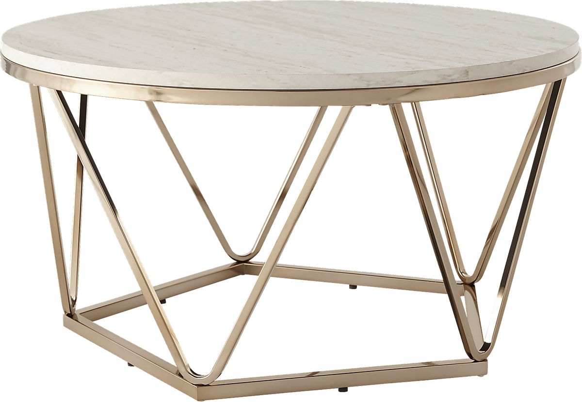 Bisley Champagne,Gold Colors,Metal Cocktail Table | Rooms to Go