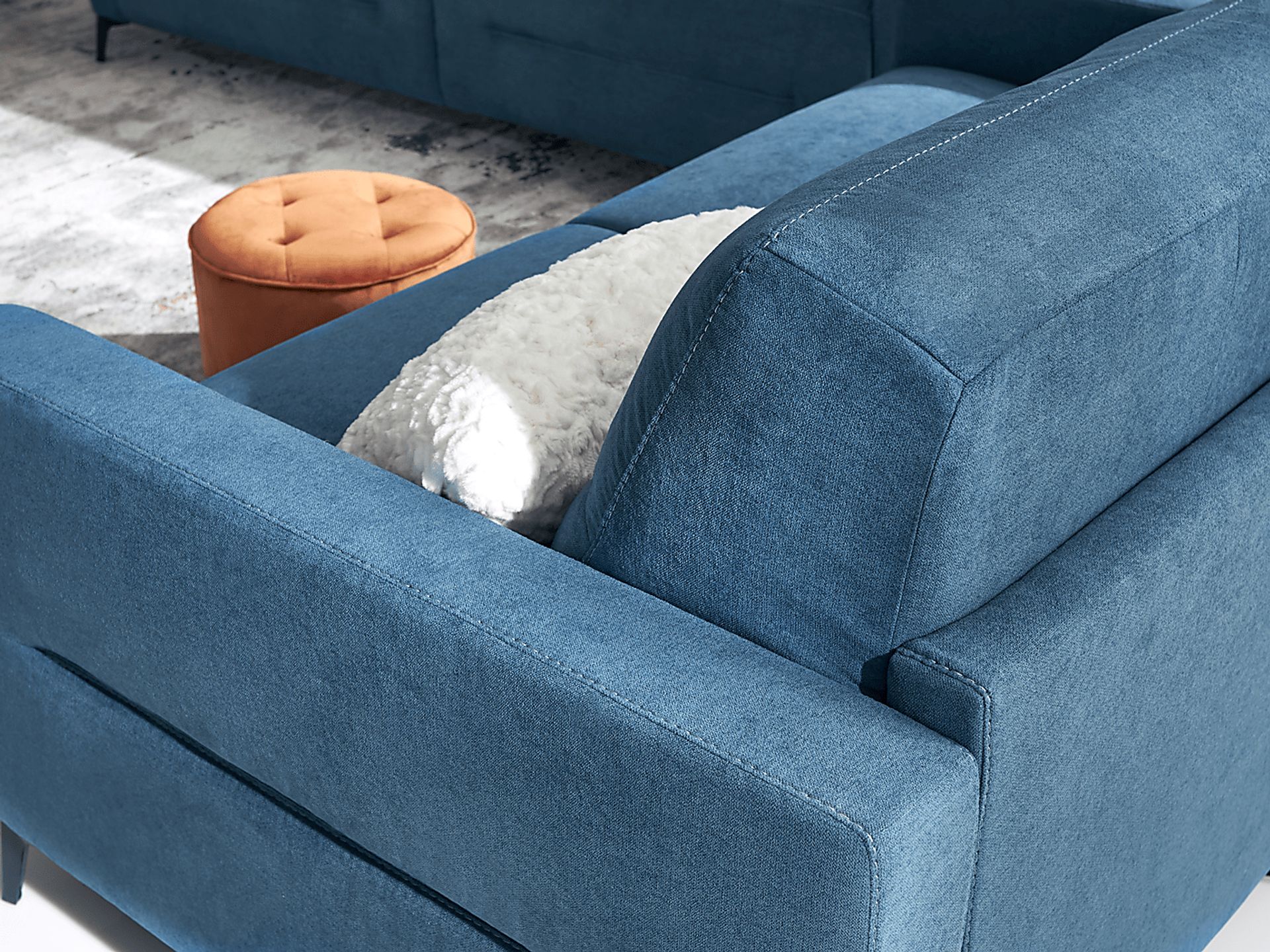 Bisou Blue Sleeper Sofa - Image 5