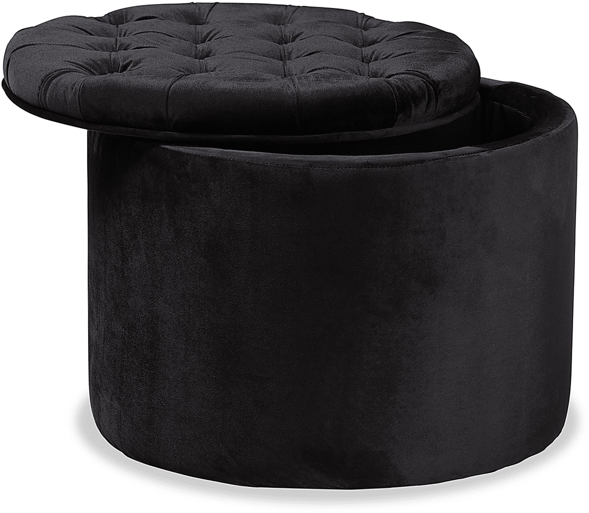 Bissonet Black Ottoman - Image 2