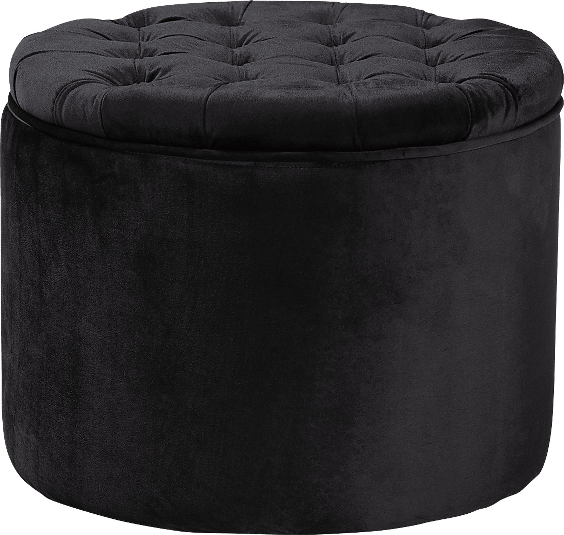 Bissonet Black Ottoman - Image 1