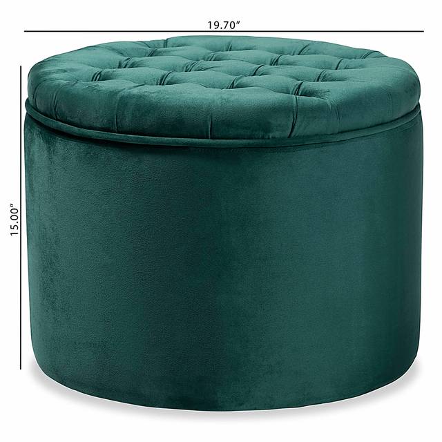 Bissonet Green Ottoman - Thumbnail - Image 8