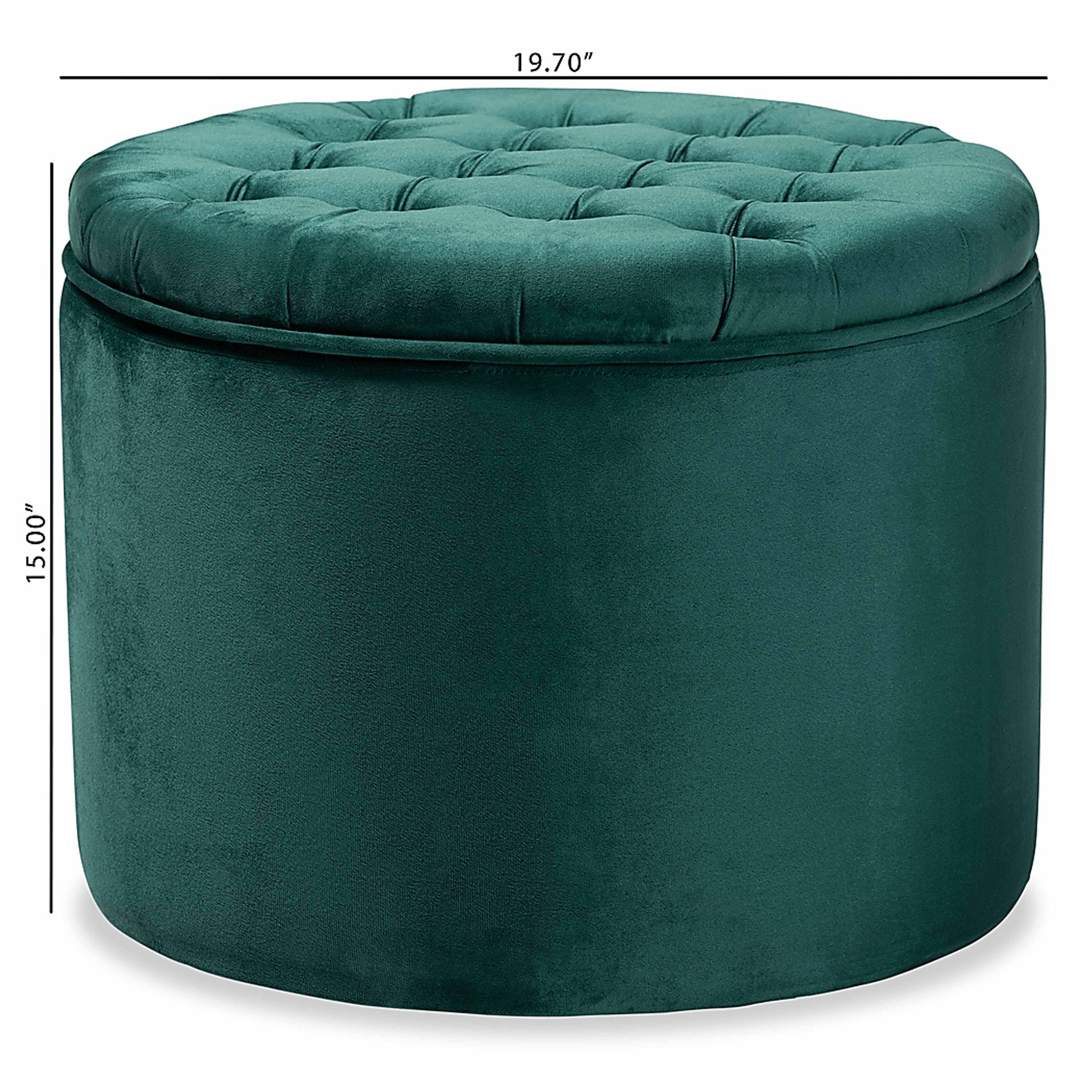 Bissonet Green Ottoman - Image 8