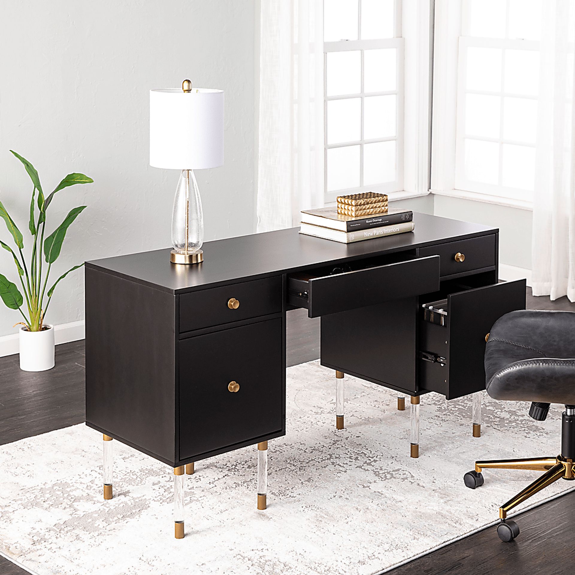 Bistineau Black Writing Desk - Image 3