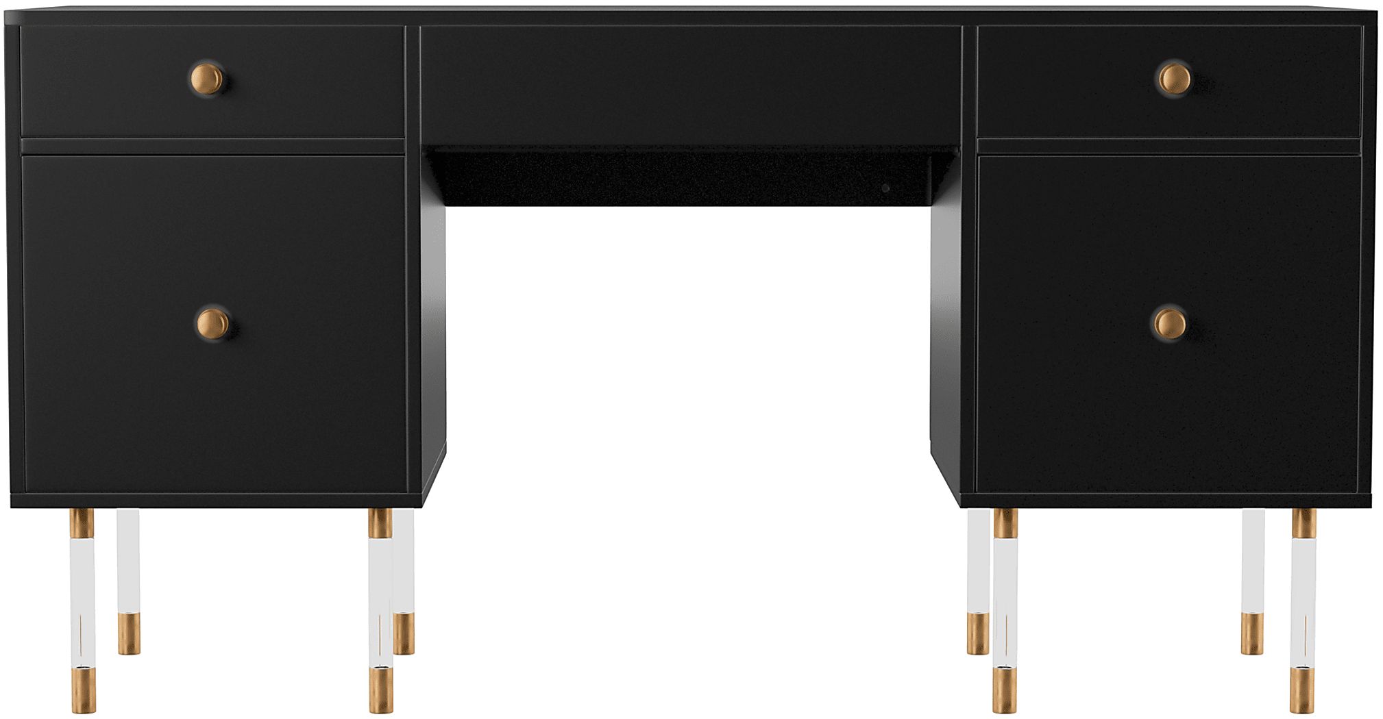 Bistineau Black Writing Desk - Thumbnail 3