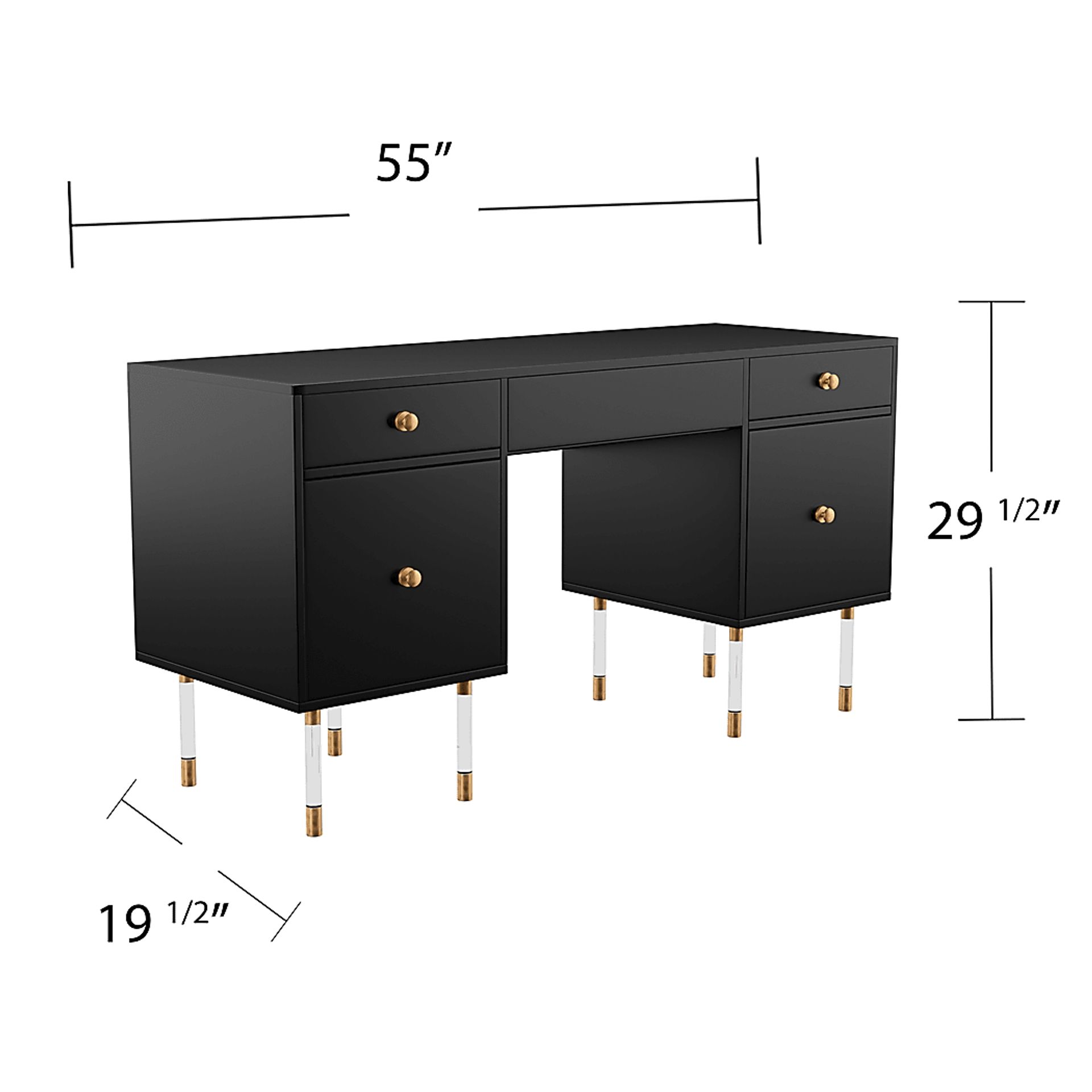 Bistineau Black Writing Desk - Image 9