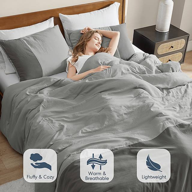 Blackthornea Gray King/California King 3 Pc Comforter Set - Thumbnail - Image 12