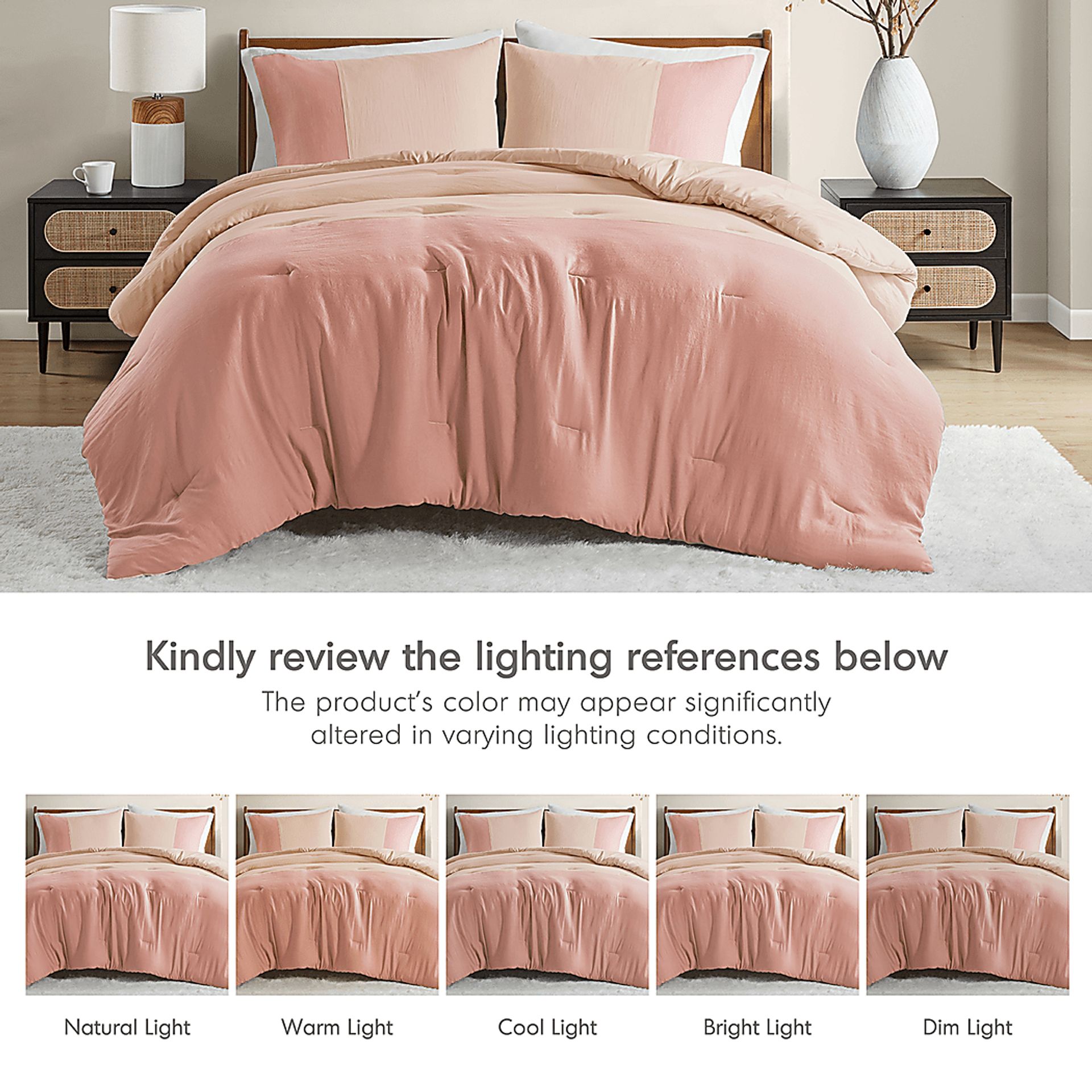 Blackthornea Pink King/California King 3 Pc Comforter Set - Image 9