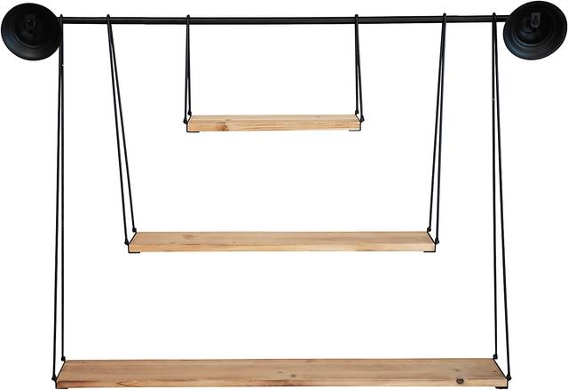 Bladau Black 3 Tier Wall Shelf - Thumbnail - Image 3