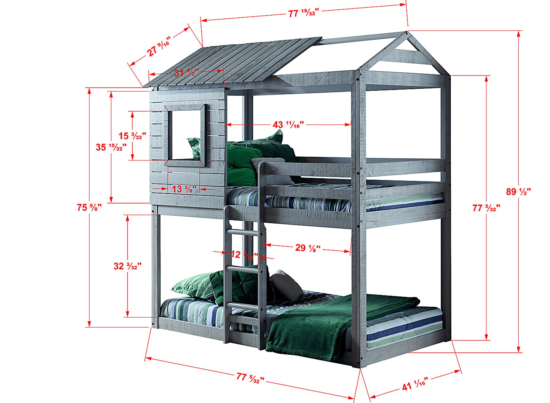 Bladensburg Gray Twin/Twin Bunk Bed - Image 5