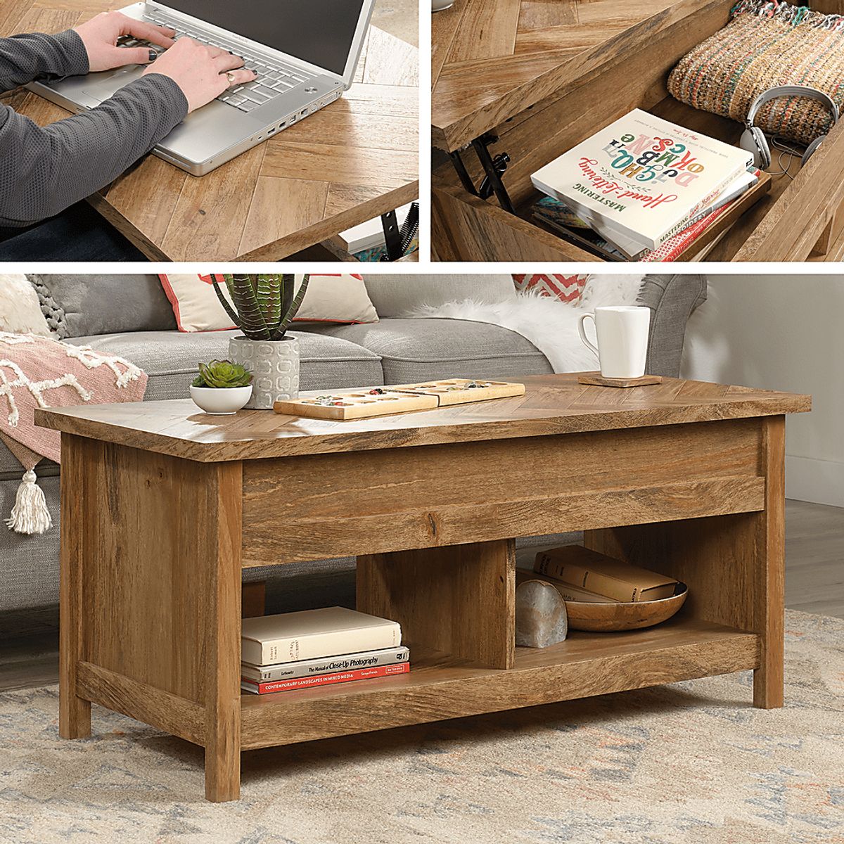 Blaesser Brown Dark Wood Cocktail Table | Rooms to Go
