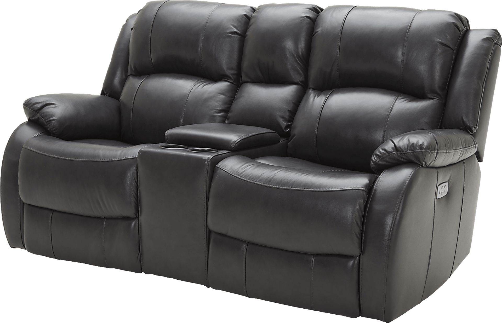 Blaineville Black Leather 3 Pc Dual Power Reclining Living Room - Image 10
