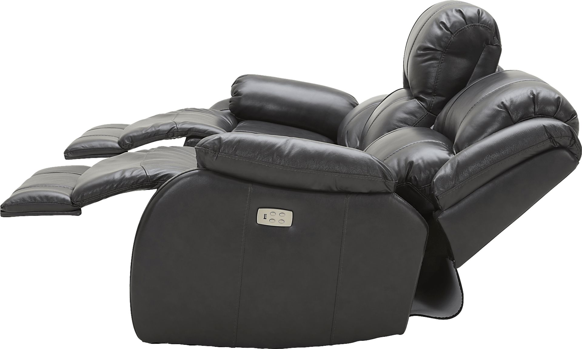 Blaineville Black Leather Dual Power Reclining Sofa - Image 6