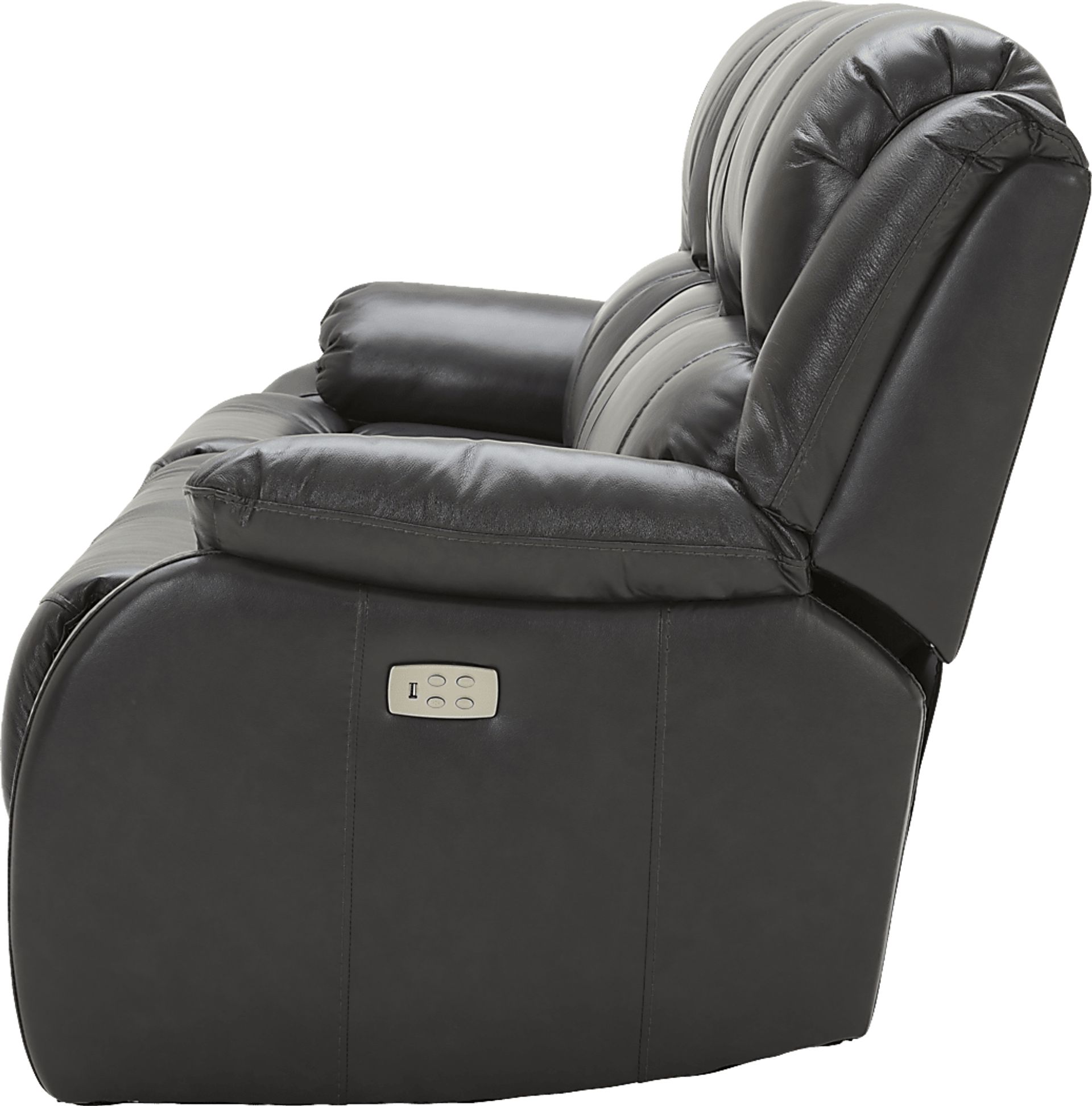 Blaineville Black Leather Dual Power Reclining Sofa - Image 7