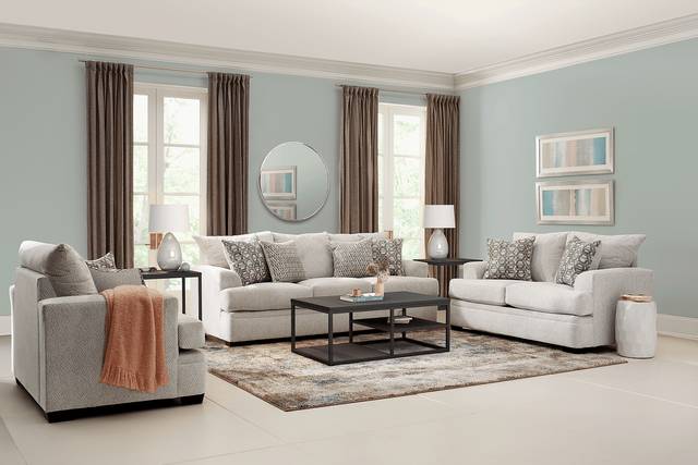 Blair Park Beige 7 Pc Living Room with Gel Foam Sleeper Sofa - Thumbnail - Image 1