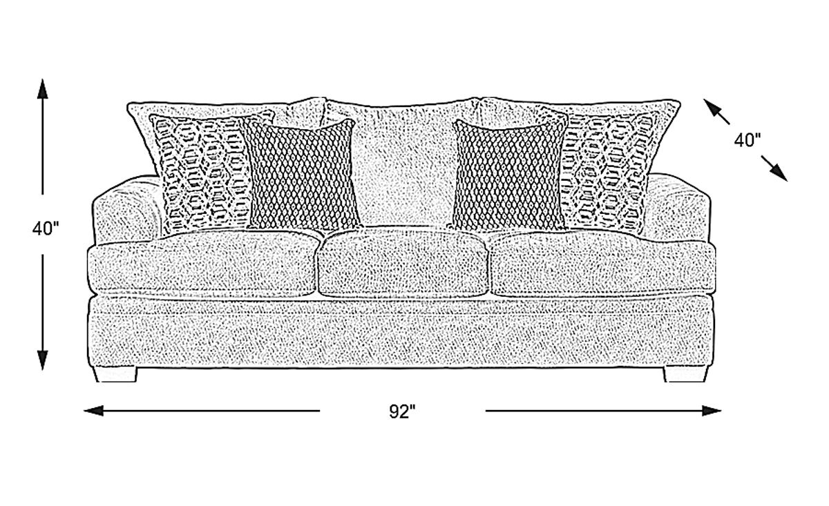 Blair Park Bluestone Chenille Fabric Sleeper Sofa | Rooms to Go