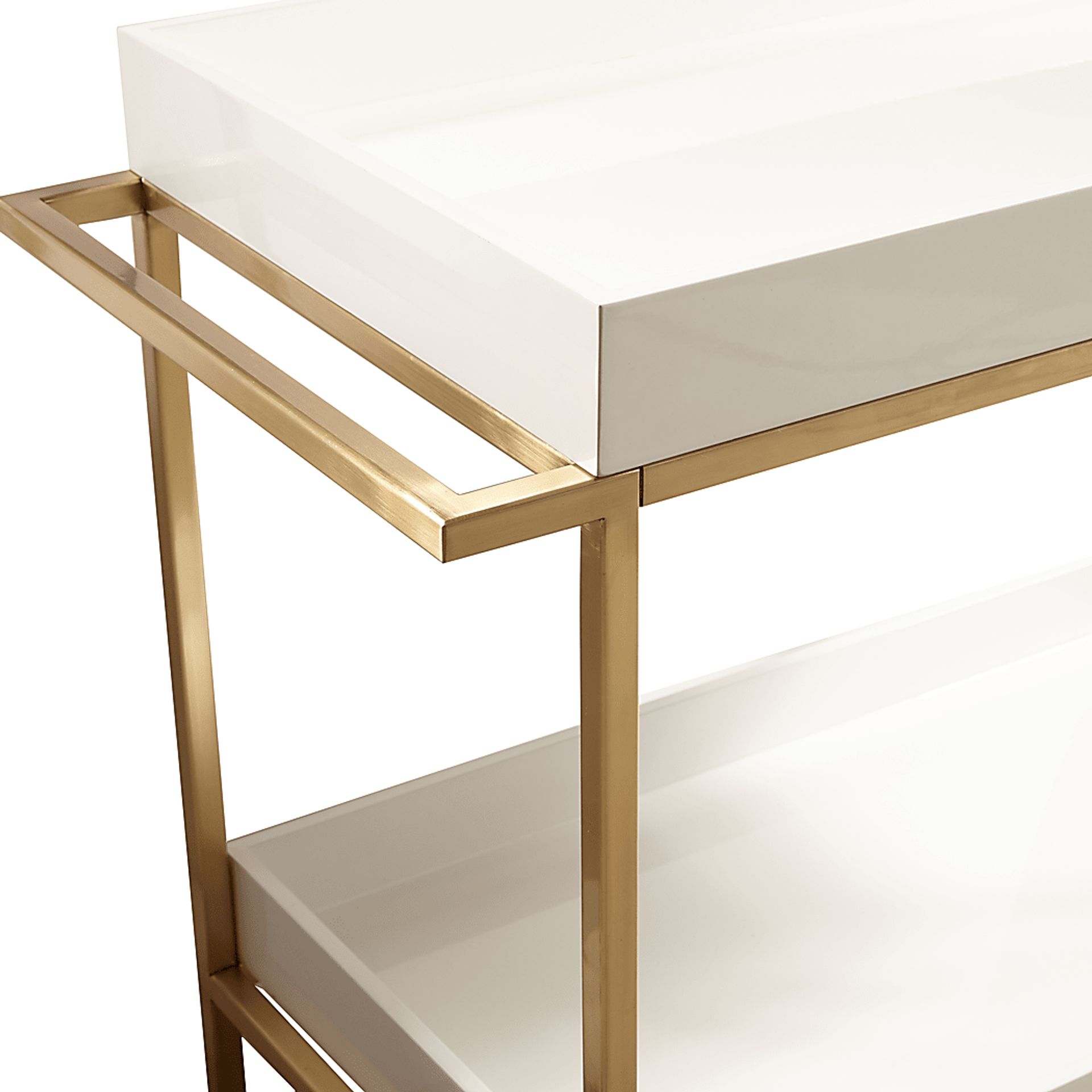 Blairen White Bar Cart - Image 3