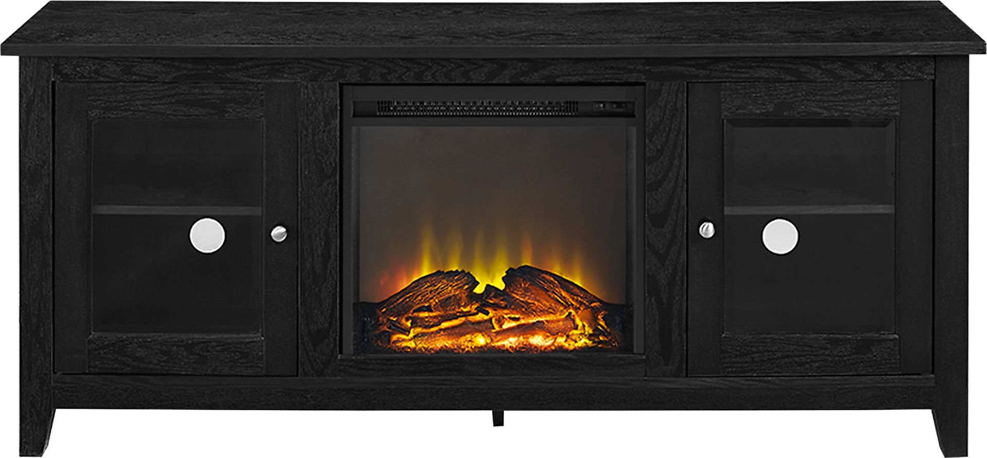 Blaize Black 58 in. Console with Electric Fireplace - Image 1