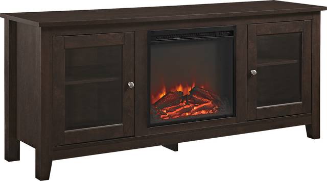 Blaize Brown 58 in. Console with Electric Fireplace - Thumbnail - Image 2
