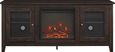 Blaize Brown 58 in. Console with Electric Fireplace