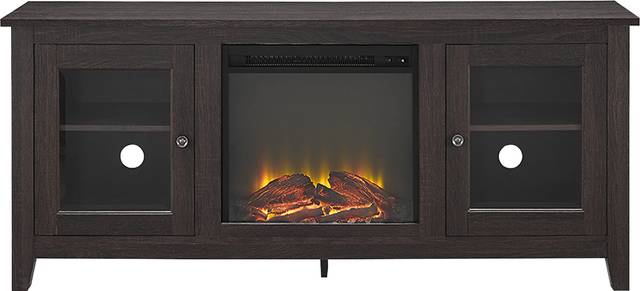 Blaize Espresso 58 in. Console with Electric Fireplace - Thumbnail - Image 1