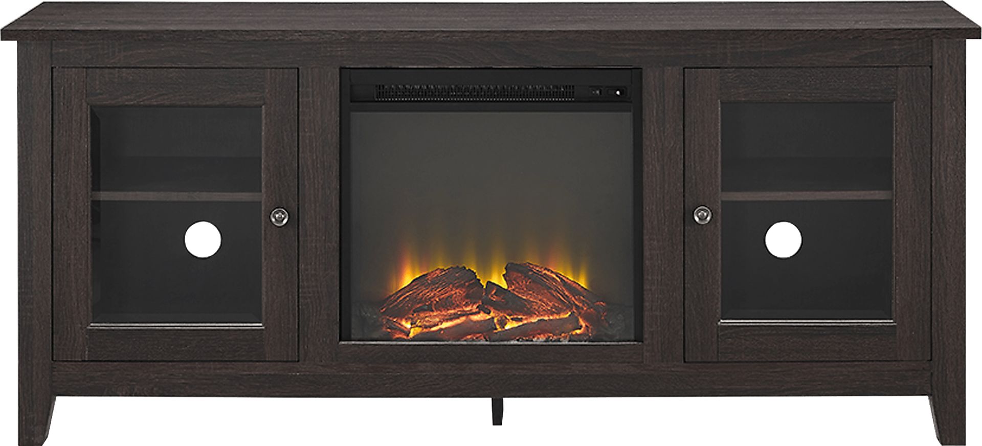 Blaize Espresso 58 in. Console with Electric Fireplace - Image 1