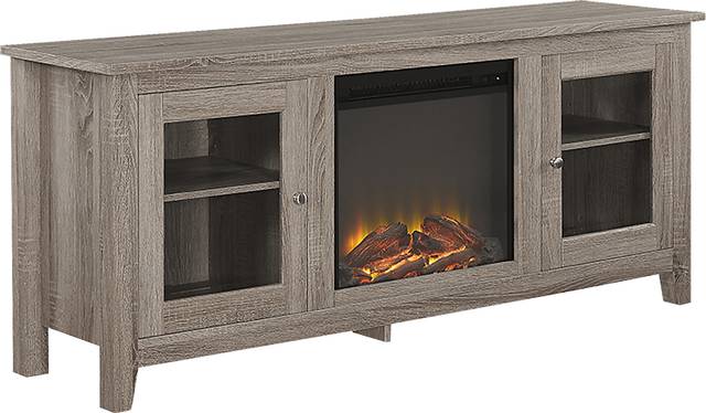 Blaize Driftwood 58 in. Console with Electric Fireplace - Thumbnail - Image 2