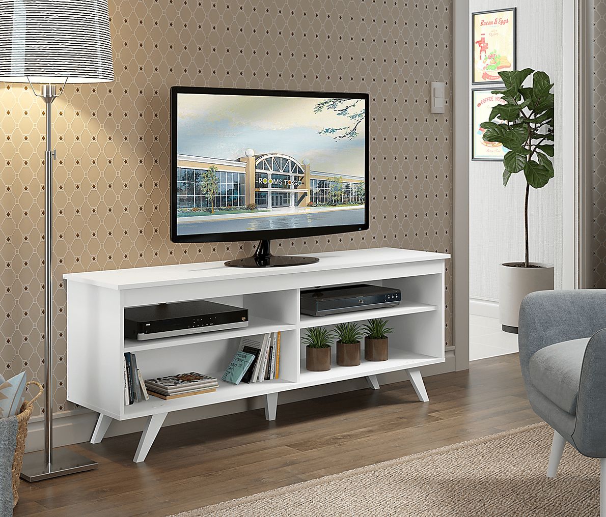 Blakeley White 58 in. Console