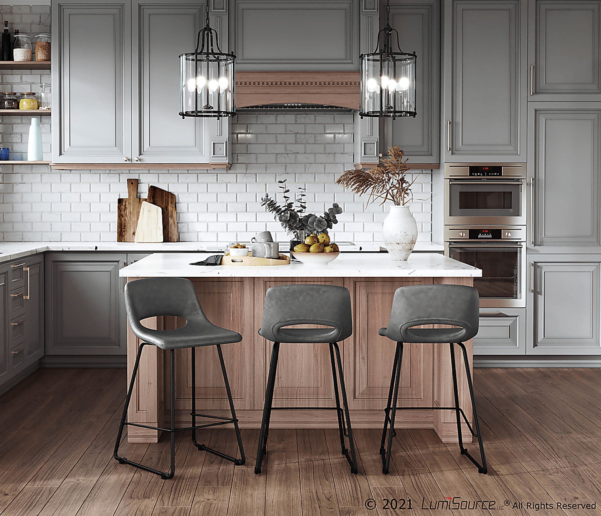 Blakeview Gray Counter Height Stool, Set of 2 - Image 8