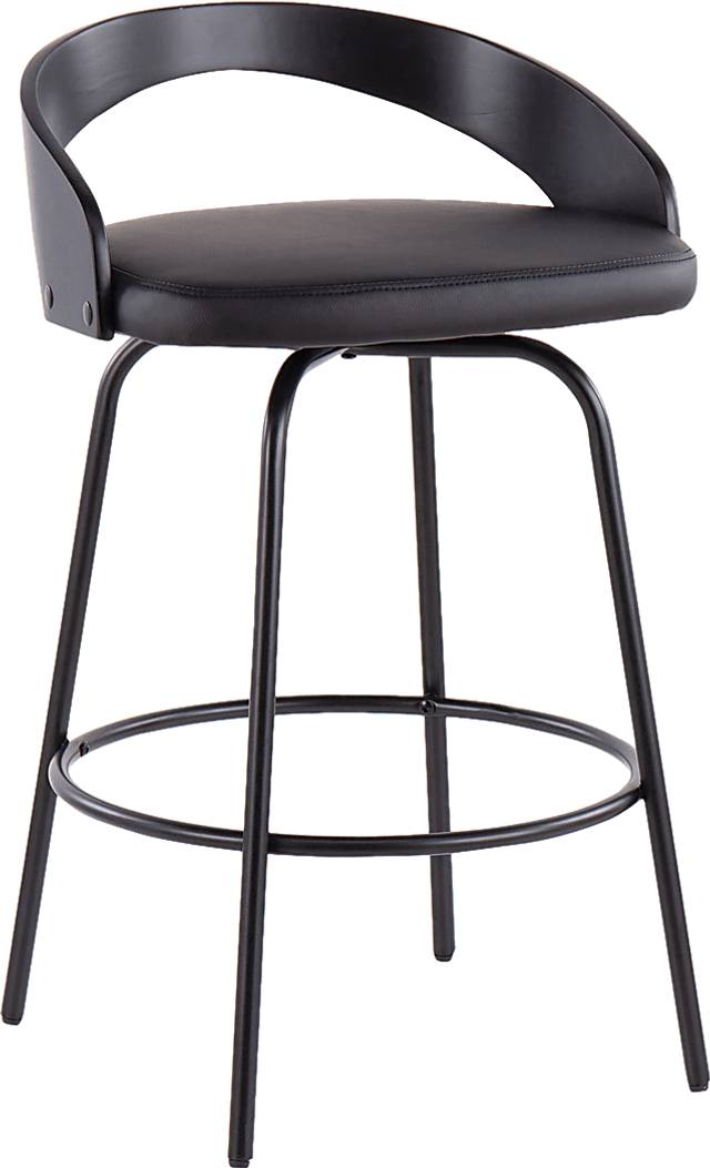 Blakistone Black Counter Height Swivel Stool Set of 2 - Thumbnail - Image 2