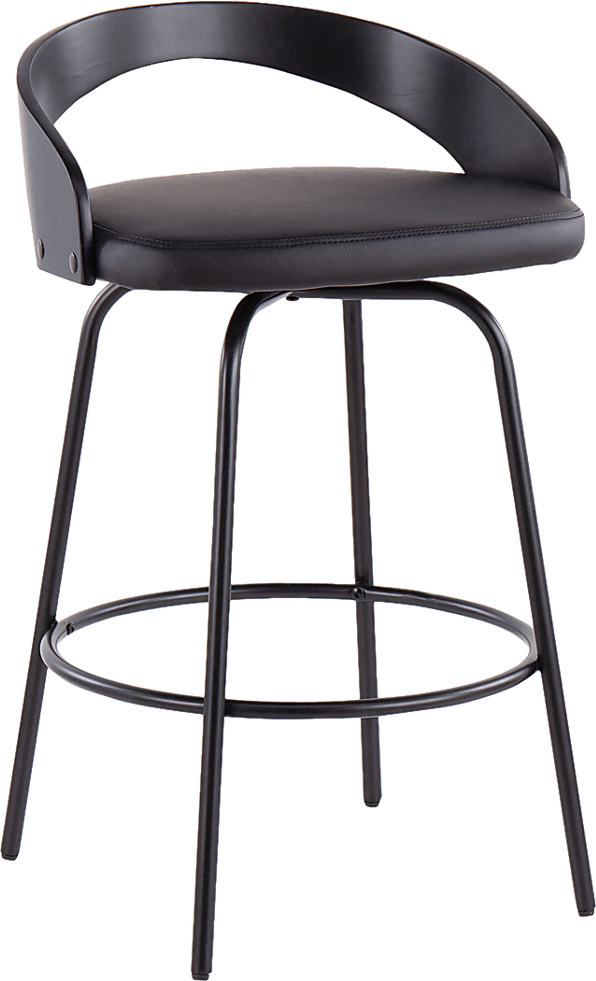 Blakistone Black Counter Height Swivel Stool Set of 2 - Image 2
