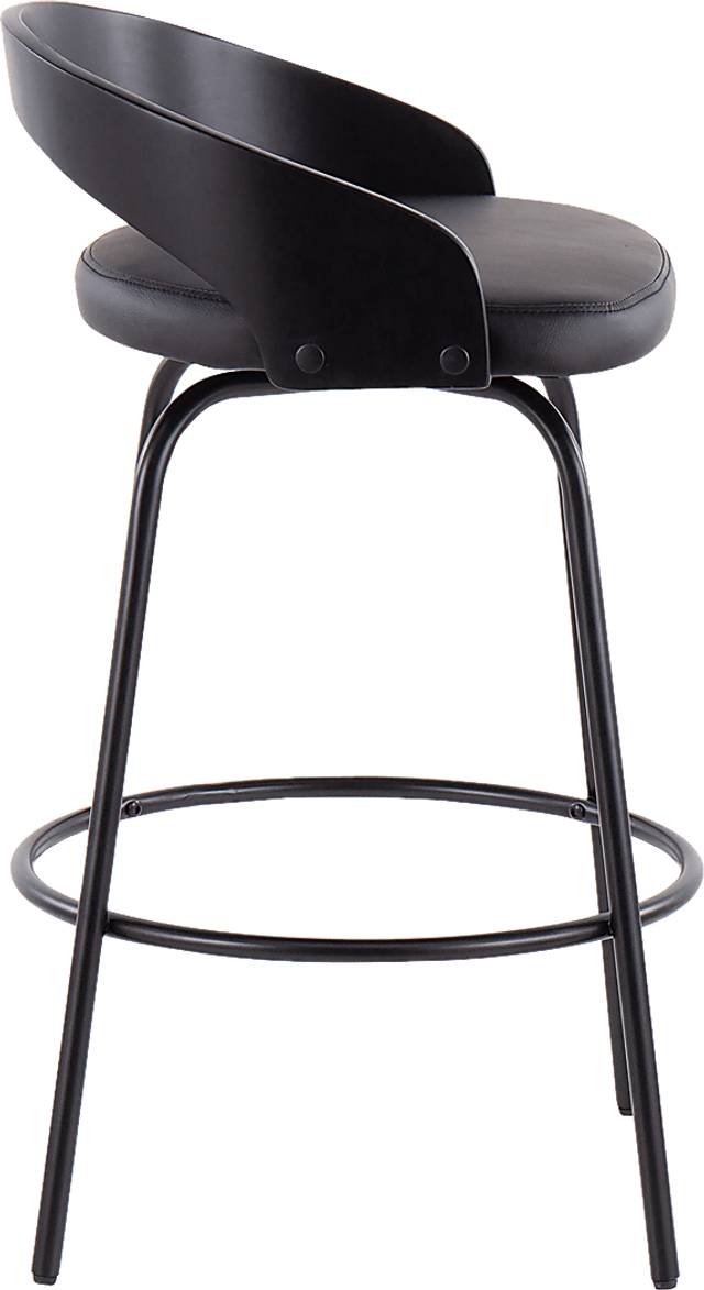 Blakistone Black Counter Height Swivel Stool Set of 2 - Thumbnail - Image 3