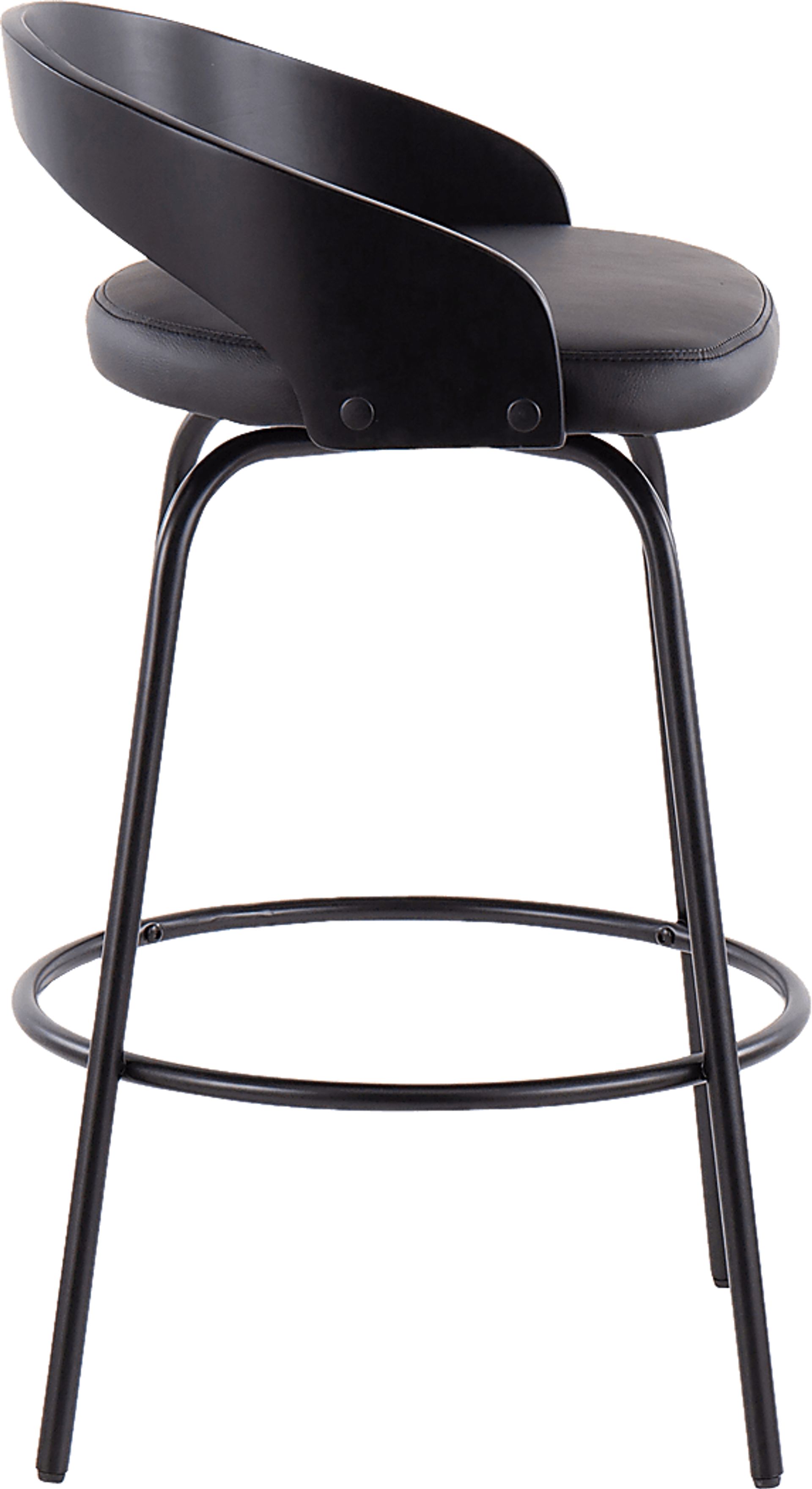Blakistone Black Counter Height Swivel Stool Set of 2 - Image 3
