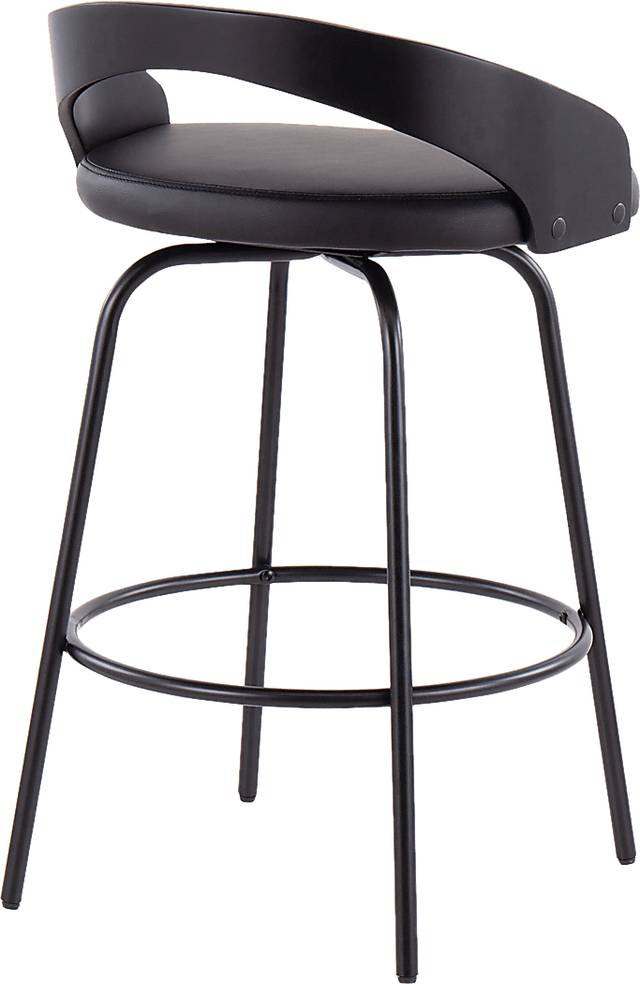 Blakistone Black Counter Height Swivel Stool Set of 2 - Thumbnail - Image 4