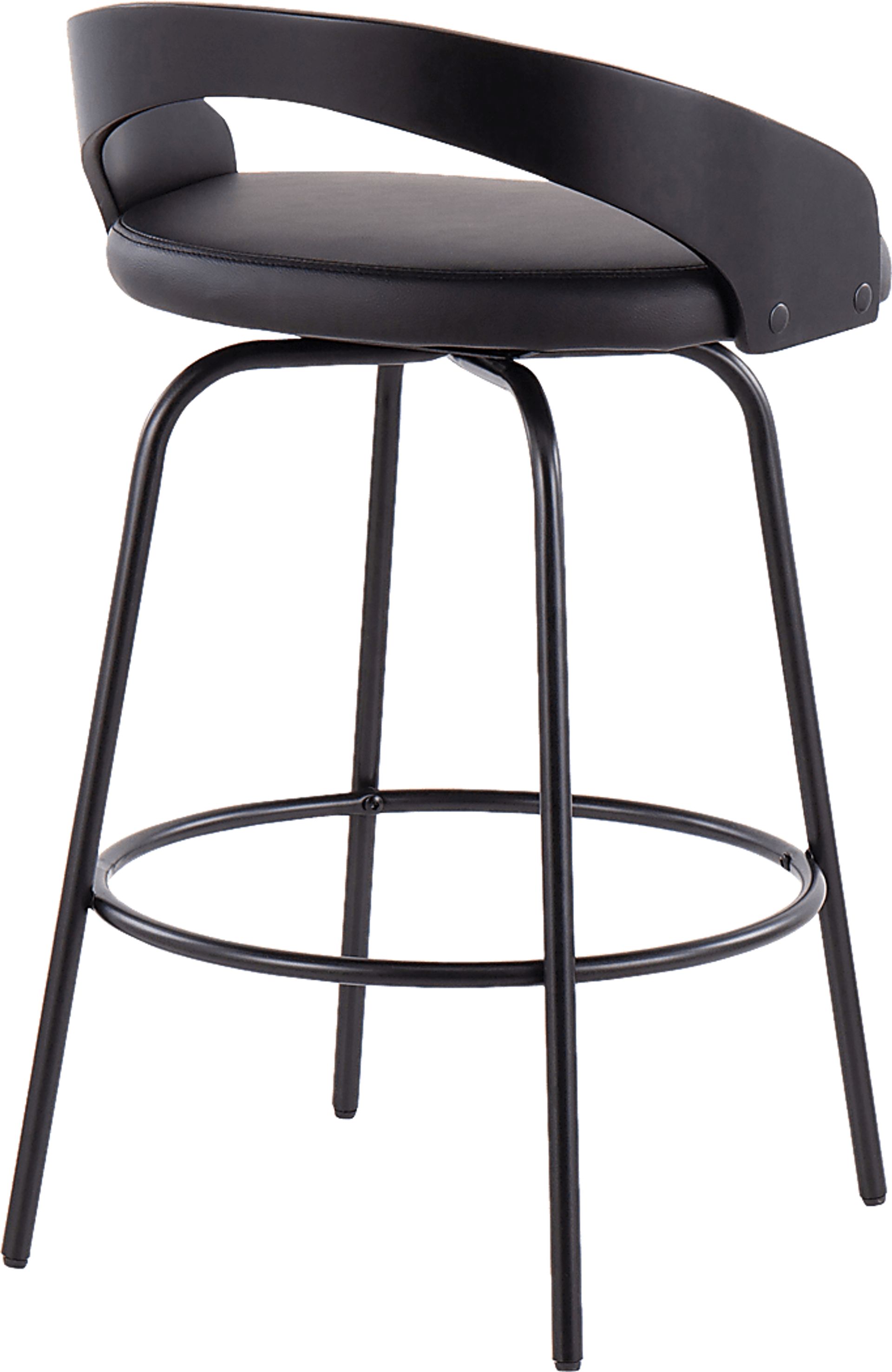 Blakistone Black Counter Height Swivel Stool Set of 2 - Image 4